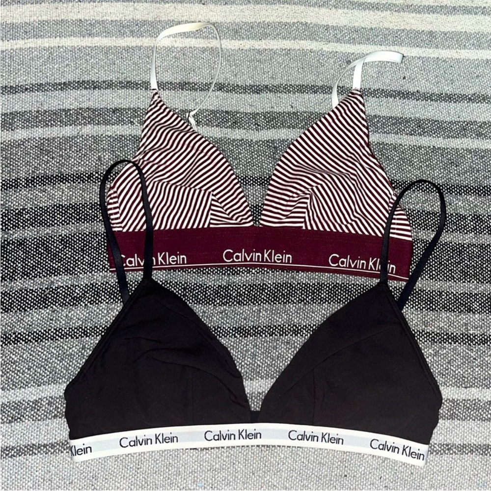 Calvin Klein Bralettes Set of 2 Size small/medium Unlined